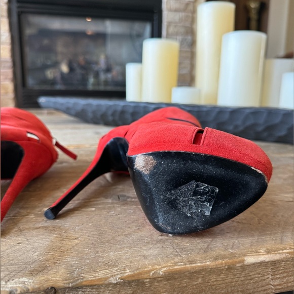 Giuseppe Zanotti suede high heel platform peep toe ankle boot - Picture 6 of 10